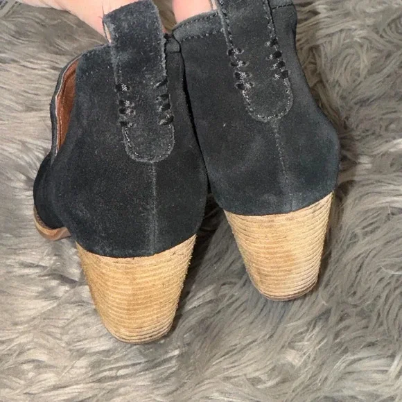 Jeffrey Campbell Rosalee Black Oiled Suede Ankle Boot Booties Size 8.5 - Picture 7 of 12